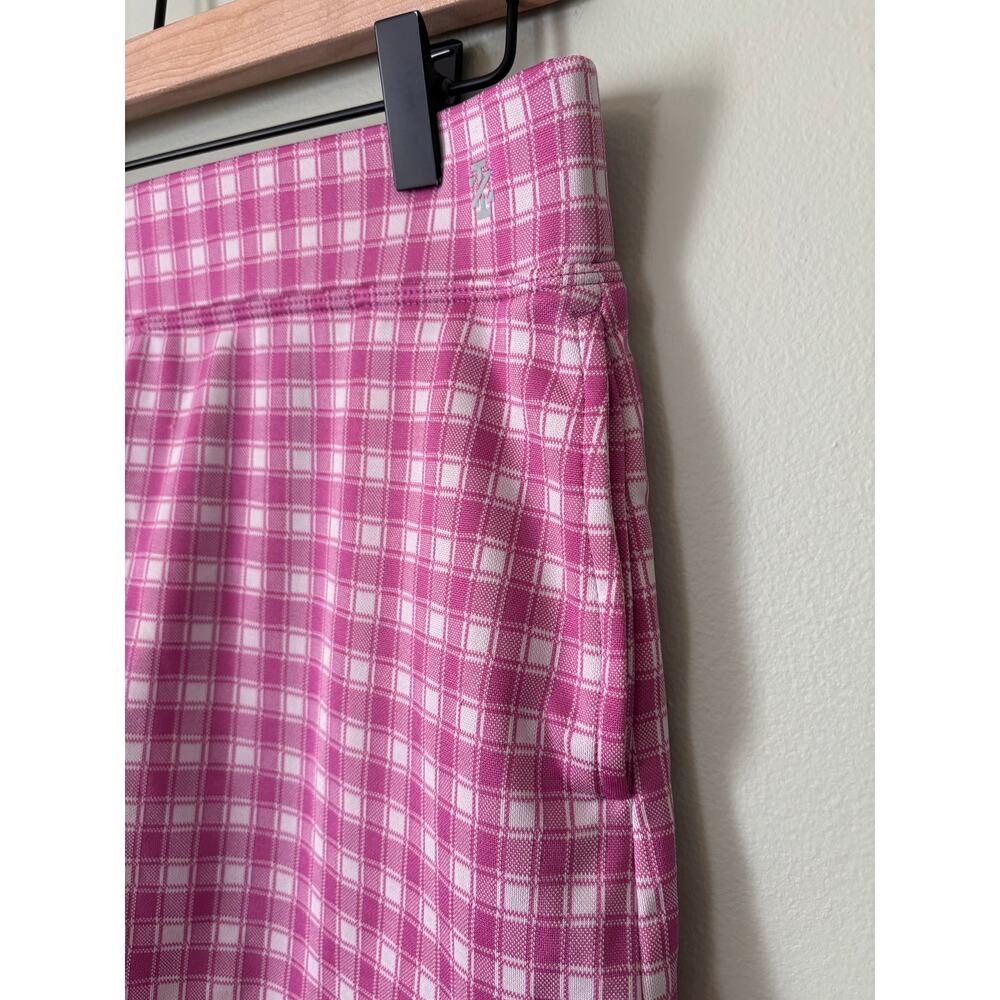 IZOD Pink Plaid Ruffle Skort, Small Short Mini Golf Pickleball Tennis - Picture 2 of 7
